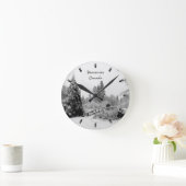 冬の時計のカスタムな冬橋柱時計 ラウンド壁時計 (ホーム)