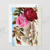 冬の景色と花 ポストカード (正面/裏面)