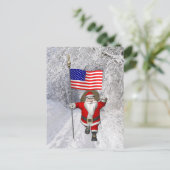 冬の景色のサンタクロース シーズンポストカード (スタンド正面)