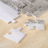 冬の景色のパズルのパーソナライズな冬の木 ジグソーパズル (側面)