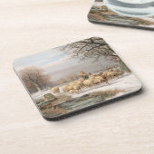 冬の景色の彼女の群を持つShepherdess ( コースター (左側)