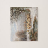 冬の景色の彼女の群を持つShepherdess ( ジグソーパズル (縦)