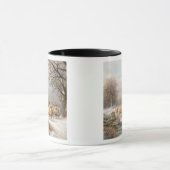 冬の景色の彼女の群を持つShepherdess ( マグカップ (中央)