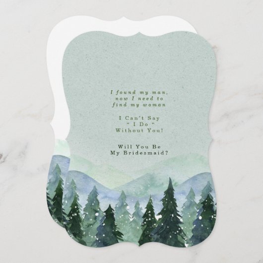 冬の景色は私の花嫁になる 招待状 (正面/裏面)