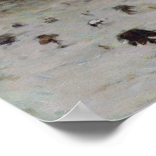 冬の景色を夕暮れ ポスター (角)