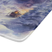 冬の景色クリスマストナカイとスリー カッティングボード (角)