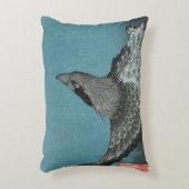 冬の景色上のワタリガラス アクセントクッション (正面(垂直))