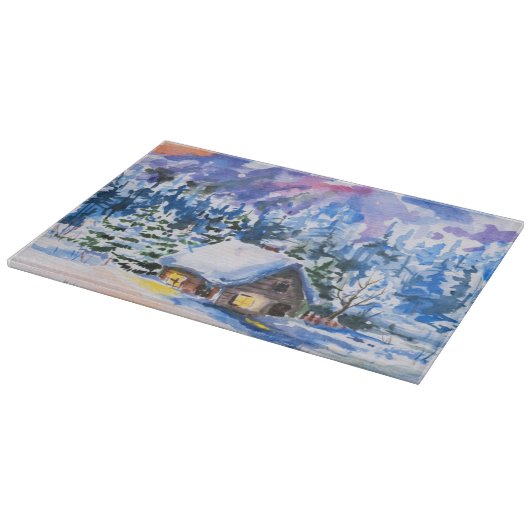 冬の景色 カッティングボード (角)