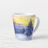 冬の景色 カフェラテマグ (右アングル)