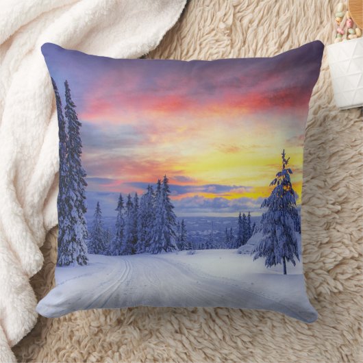 冬の景色 クッション (ブランケット)