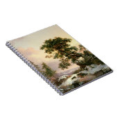 冬の景色(パネルの油)のオオカミ ノートブック (右側)