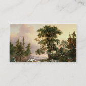 冬の景色(パネルの油)のオオカミ 名刺 (裏面)