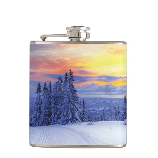 冬の景色 フラスク (正面)