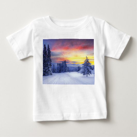 冬の景色 ベビーTシャツ (正面)