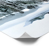 冬の景色 常緑樹 雪 山々 ポスター (角)