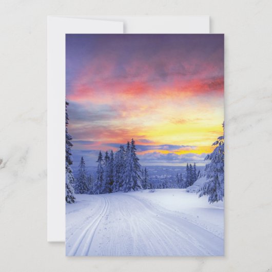 冬の景色 招待状 (正面)