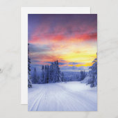 冬の景色 招待状 (正面/裏面)