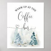 冬の暖かいコーヒーバーポスター ポスター (正面)