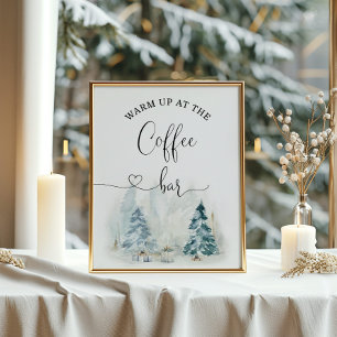 冬の暖かいコーヒーバーポスター ポスター