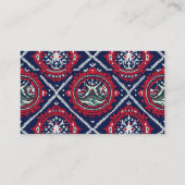 冬の暖かい家のロマンチックな雰囲気 名刺 (裏面)