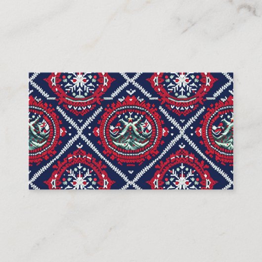 冬の暖かい家のロマンチックな雰囲気 名刺 (正面)