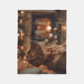 冬の暖かさとラブラドール心地よい フリースブランケット (正面)