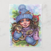 冬の暖かさのポストカード小さな森の友人 ポストカード (正面)