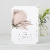 冬の暖かさの独身の大きなフローラブライダルシャワー 招待状 (スタンド正面)