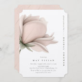 冬の暖かさの独身の大きなフローラブライダルシャワー 招待状 (正面/裏面)