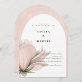 冬の暖かさ結婚フローラ 招待状 (正面/裏面)