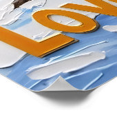 冬の暖かさ:クマの蜂蜜調和 ポスター (角)