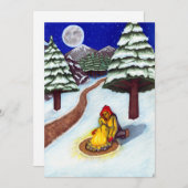 「冬の暖かさ」封筒つきホリデーカード シーズンカード (正面/裏面)