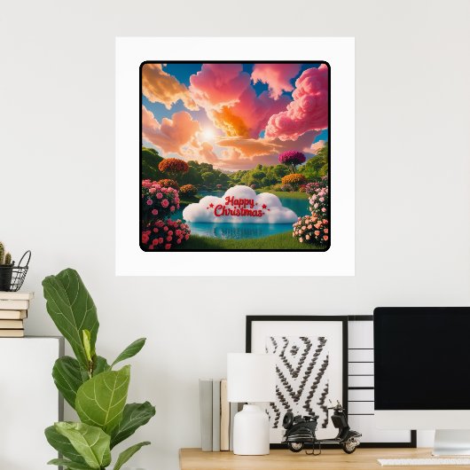 冬の暖かさ:居心地の良いクリスマスの必需品 ポスター (ホームオフィス)