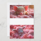 冬の暖かさ：雪のフローラハート結婚 招待状 (裏面)