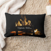 冬の暖炉枕 ランバークッション (ブランケット)