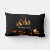 冬の暖炉枕 ランバークッション (裏面)