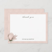 冬の暖結婚度フローラ空白の サンキューカード (正面/裏面)