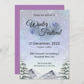 冬の最も優れた時間誕生日 招待状 (正面/裏面)