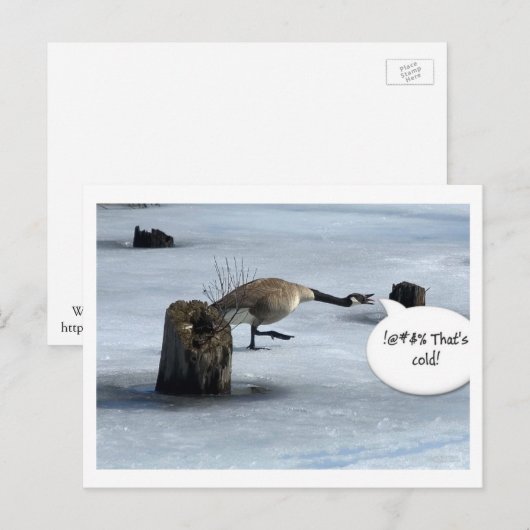 冬の最低 ポストカード (正面/裏面)