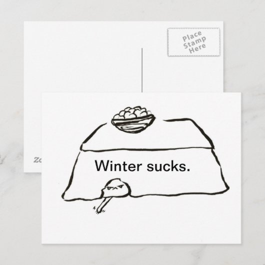 冬の最低 ポストカード (正面/裏面)