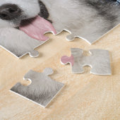 冬の月のハスキーなジグソーパズル ジグソーパズル (側面)