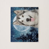 冬の月のハスキーなジグソーパズル ジグソーパズル (縦)