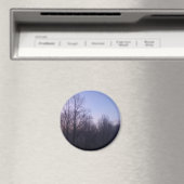 冬の月の朝の風景の写真 マグネット (インサイチュ (食洗機))