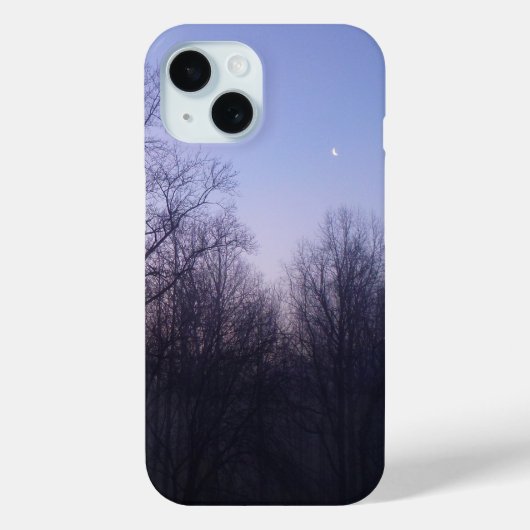 冬の月の朝の風景の写真 Case-Mate iPhoneケース (裏面)