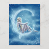 冬の月の郵便はがき ポストカード (正面)