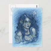 冬の月はがき ポストカード (正面/裏面)