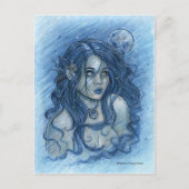 冬の月はがき ポストカード (正面)