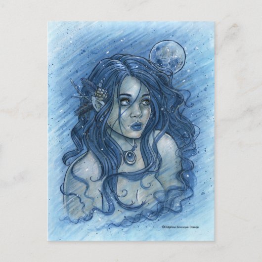 冬の月はがき ポストカード (正面)