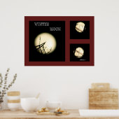 冬の月コラージュ ポスター (キッチン)