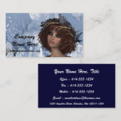 冬の月ファンタジー女性の名刺 名刺 (正面/裏面)